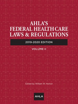 cover image of AHLA's Federal Health Care Laws & Regulations (Non-Members)